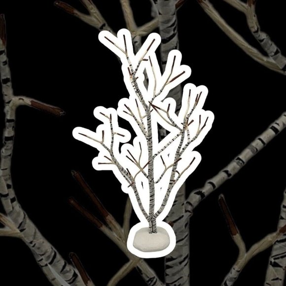 Department 56 Village Winter Birch Tree In original Box, Vintage 1990 Retired - Picture 4 of 16